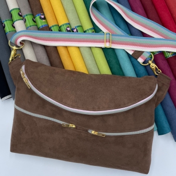 Preview: Velouslederimitat blassgrün 50x70 cm